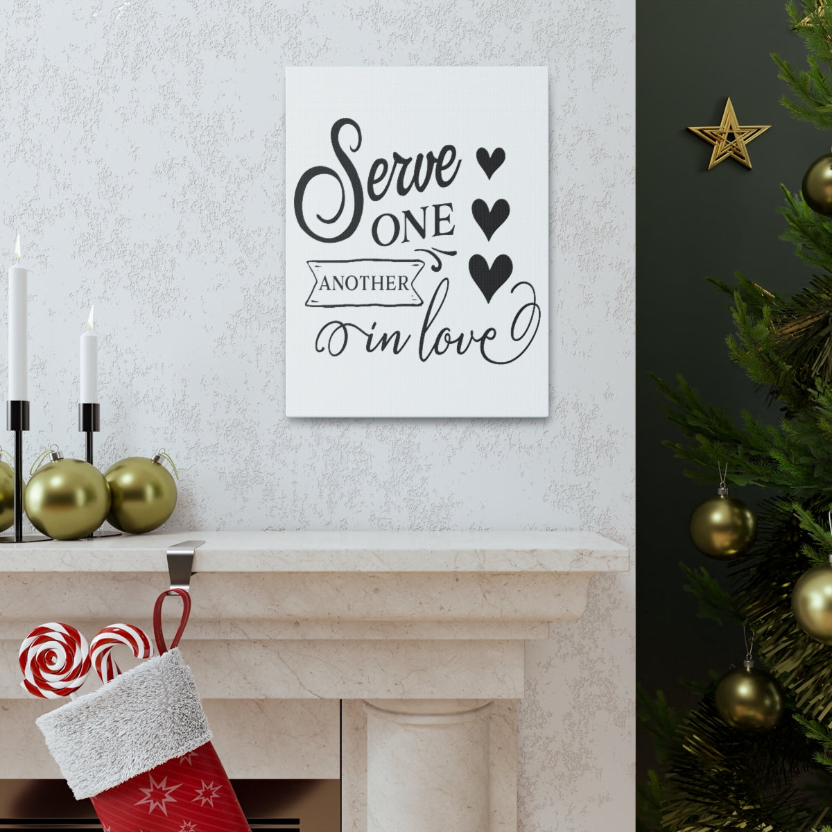 Scripture Walls Serve One Another Matthew 5:44 Christian Wall Art Print Ready to Hang Unframed-Express Your Love Gifts