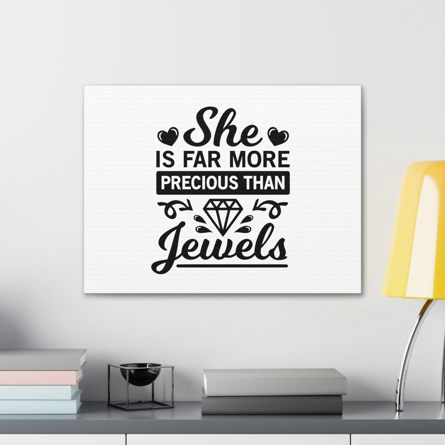 Scripture Walls She Is Far More Precious Than Jewels Proverbs 31:10 Christian Wall Art Bible Verse Print Ready to Hang Unframed-Express Your Love Gifts