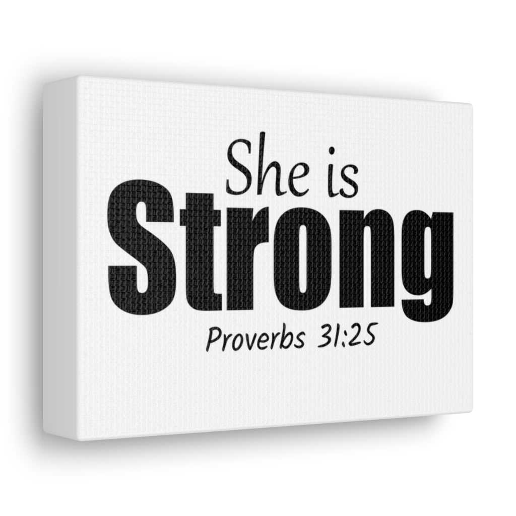 She Is Strong Proverbs 31:25 Christian Wall Art Bible Verse Print Ready To Hang Unframed-Express Your Love Gifts
