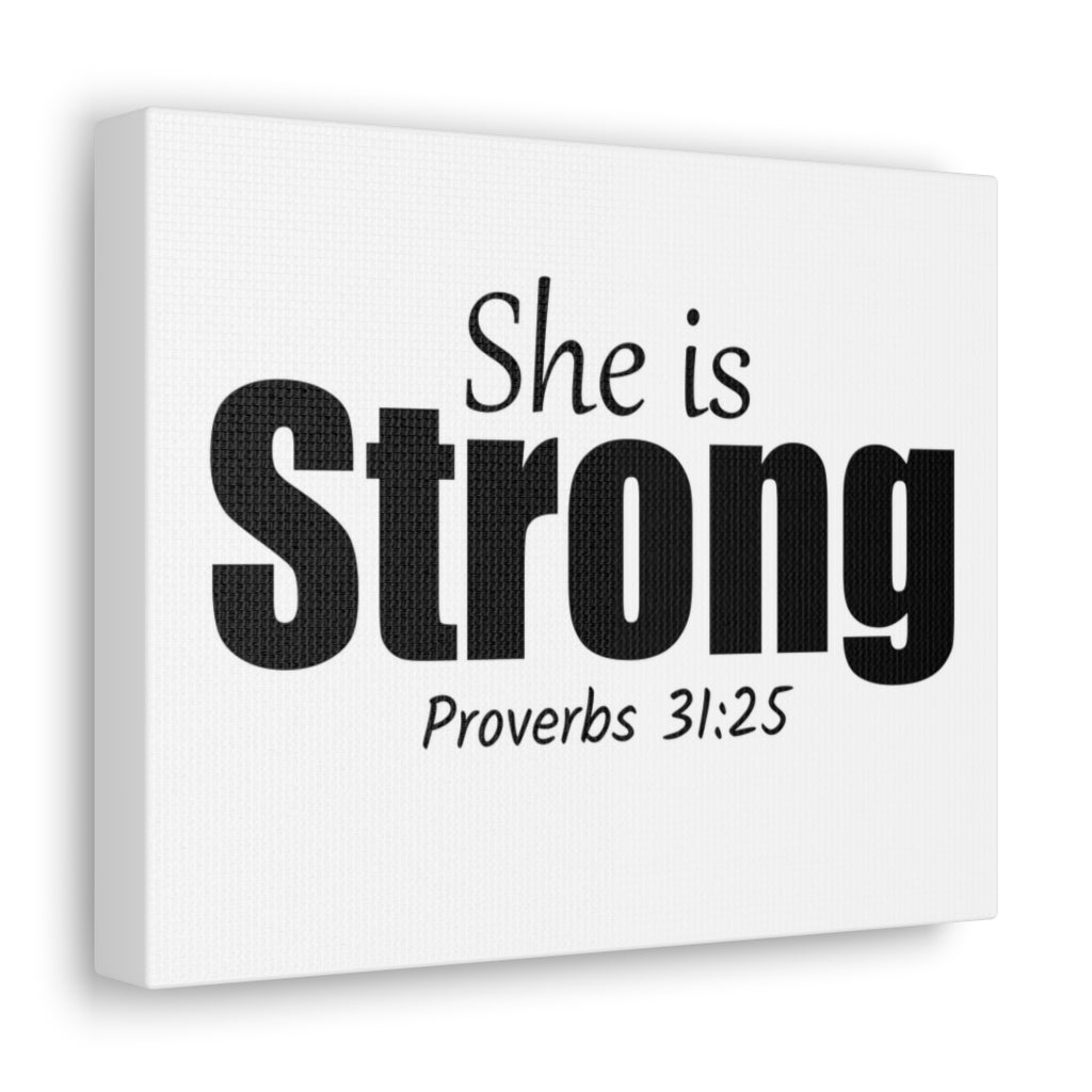 She Is Strong Proverbs 31:25 Christian Wall Art Bible Verse Print Ready To Hang Unframed-Express Your Love Gifts