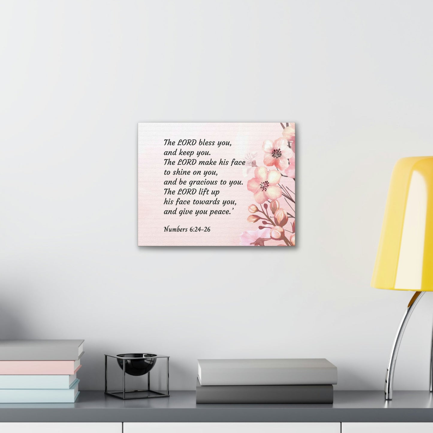 Scripture Walls Shine On You Numbers 6:24 Bible Verse Canvas Christian Wall Art Ready to Hang Unframed-Express Your Love Gifts
