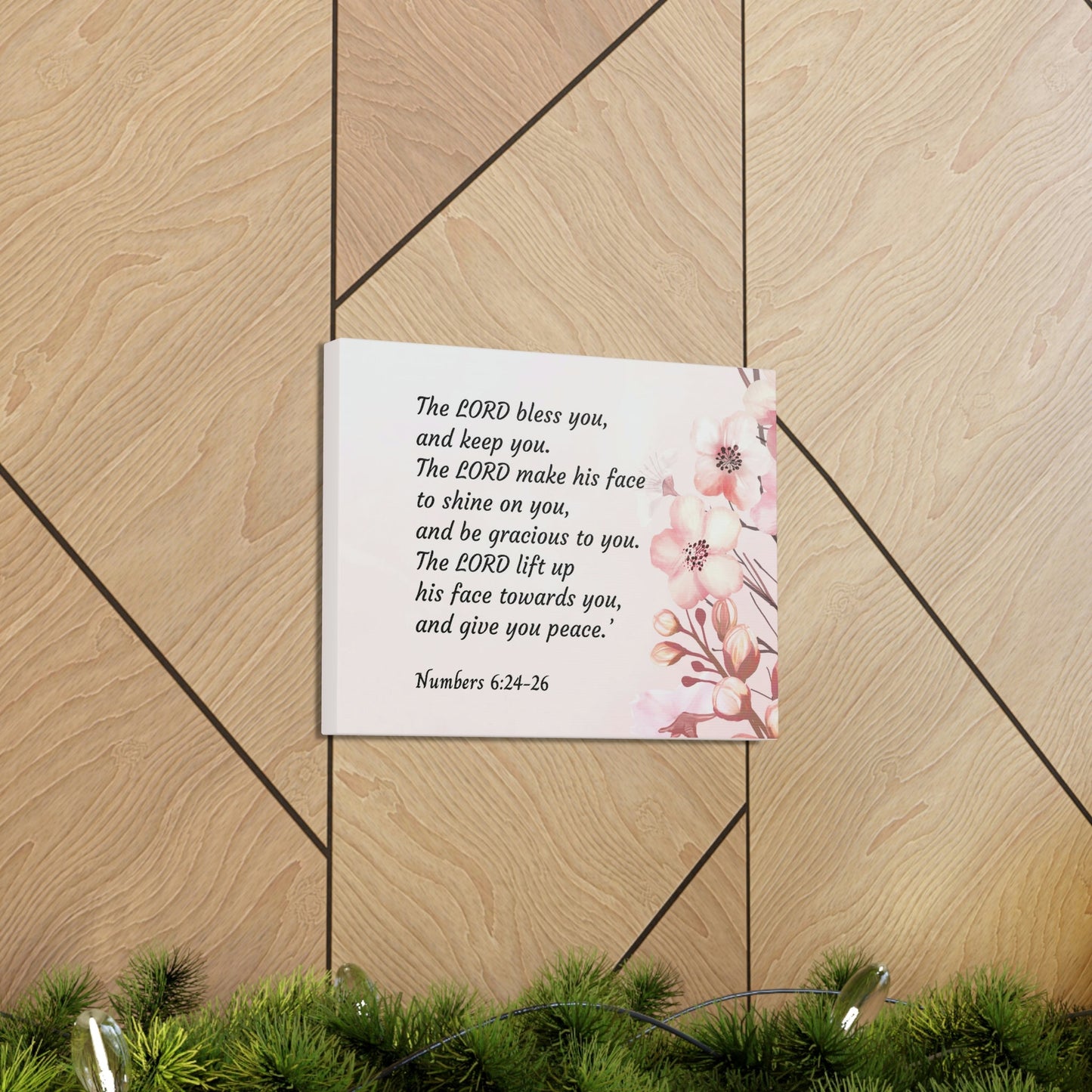 Scripture Walls Shine On You Numbers 6:24 Bible Verse Canvas Christian Wall Art Ready to Hang Unframed-Express Your Love Gifts