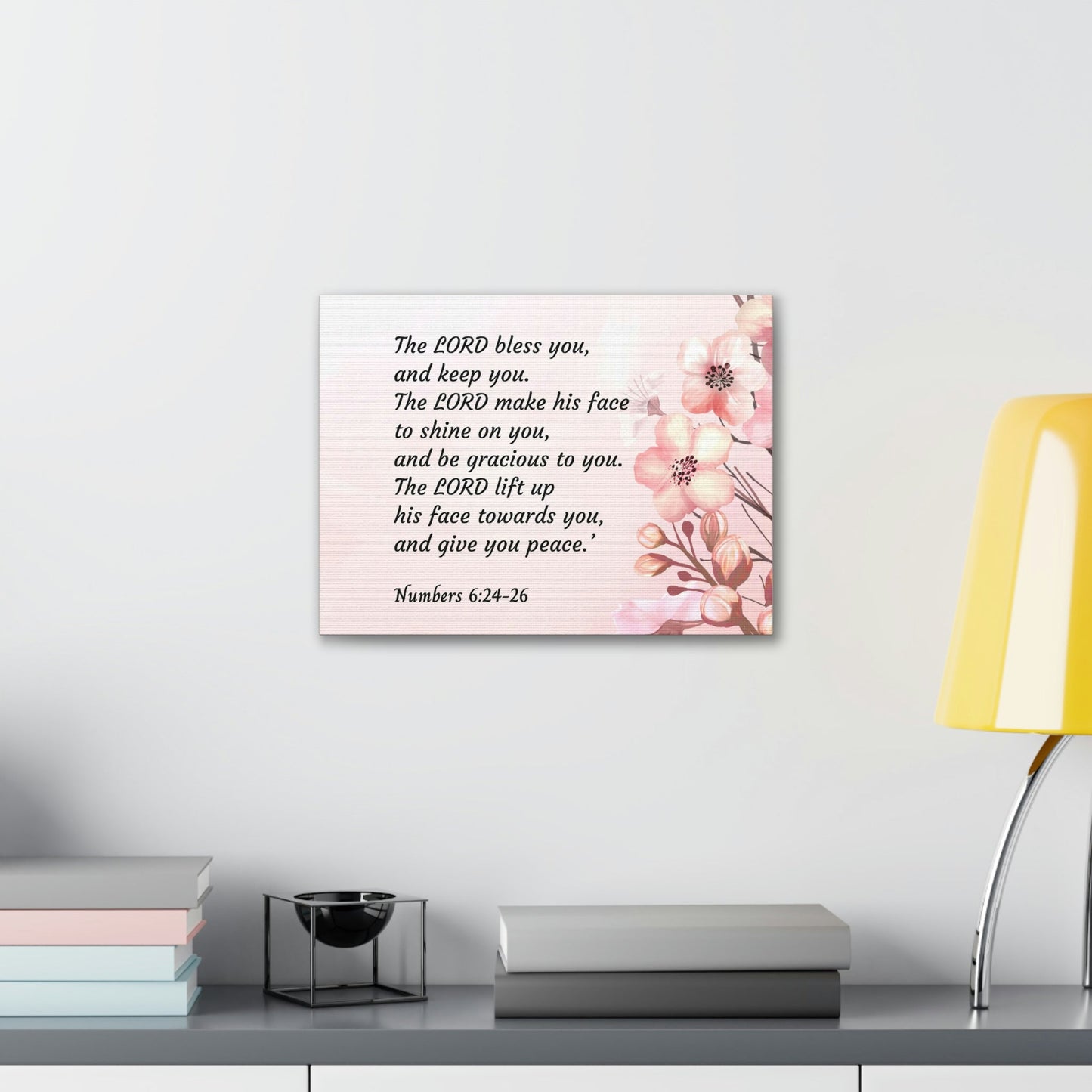 Scripture Walls Shine On You Numbers 6:24 Bible Verse Canvas Christian Wall Art Ready to Hang Unframed-Express Your Love Gifts