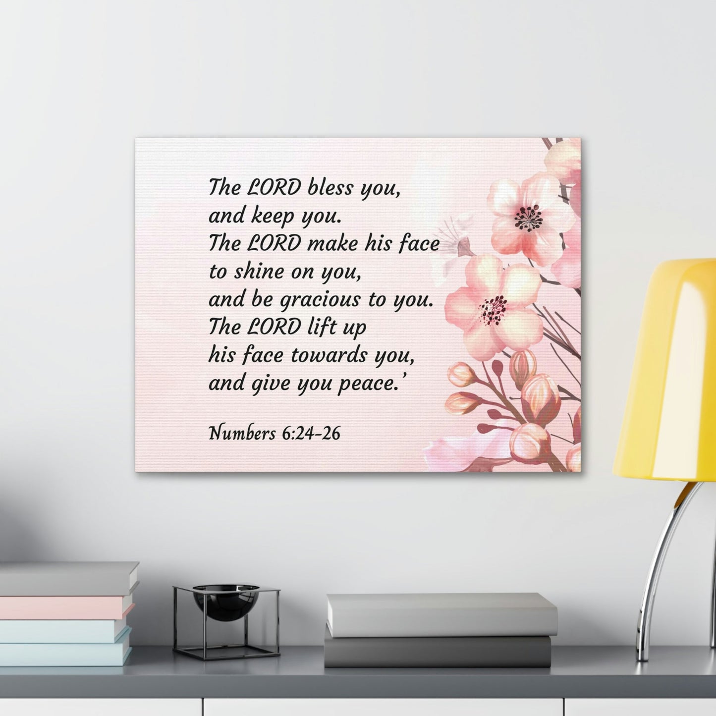 Scripture Walls Shine On You Numbers 6:24 Bible Verse Canvas Christian Wall Art Ready to Hang Unframed-Express Your Love Gifts