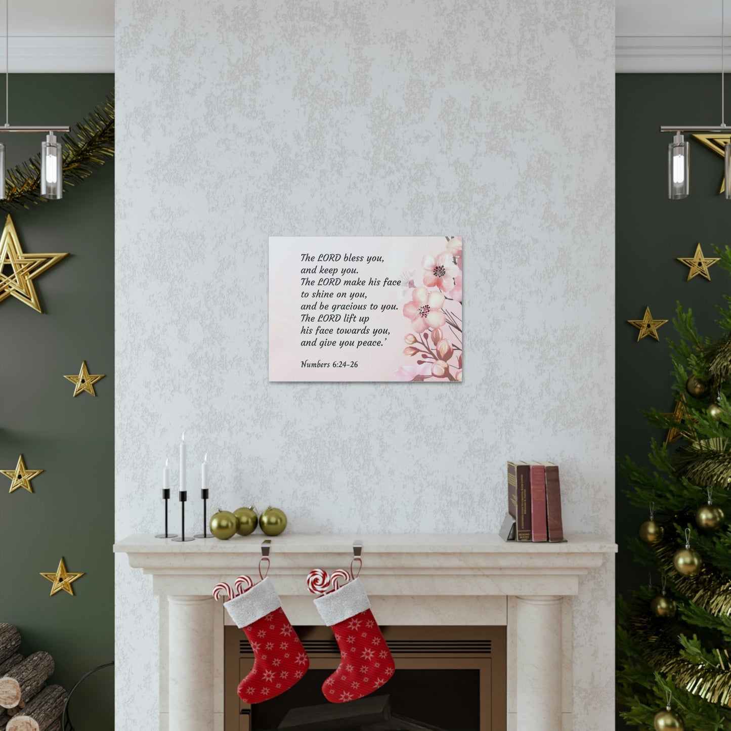 Scripture Walls Shine On You Numbers 6:24 Bible Verse Canvas Christian Wall Art Ready to Hang Unframed-Express Your Love Gifts