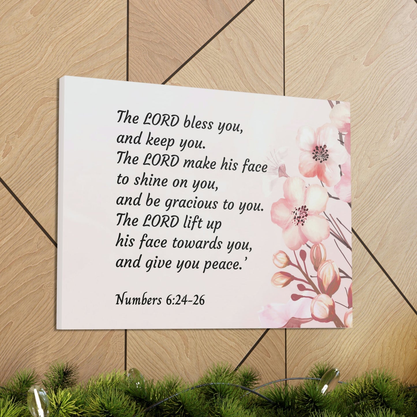 Scripture Walls Shine On You Numbers 6:24 Bible Verse Canvas Christian Wall Art Ready to Hang Unframed-Express Your Love Gifts