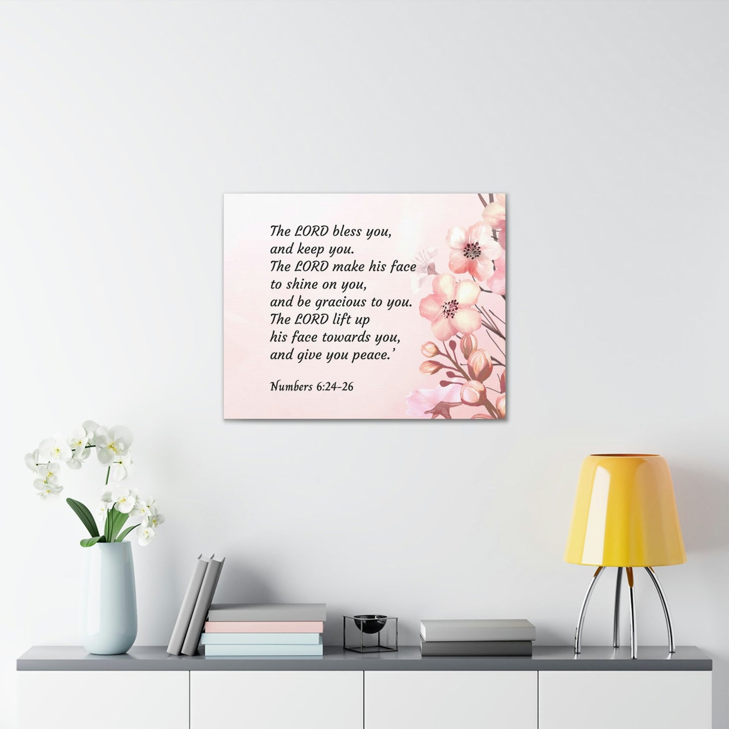 Scripture Walls Shine On You Numbers 6:24 Bible Verse Canvas Christian Wall Art Ready to Hang Unframed-Express Your Love Gifts