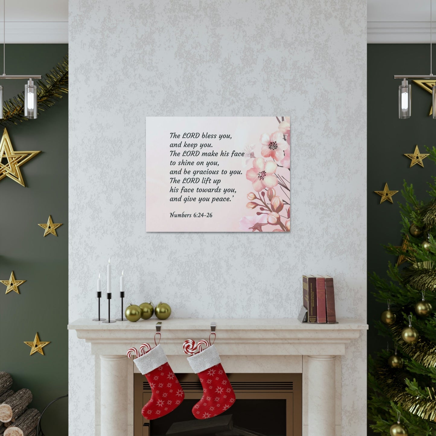 Scripture Walls Shine On You Numbers 6:24 Bible Verse Canvas Christian Wall Art Ready to Hang Unframed-Express Your Love Gifts
