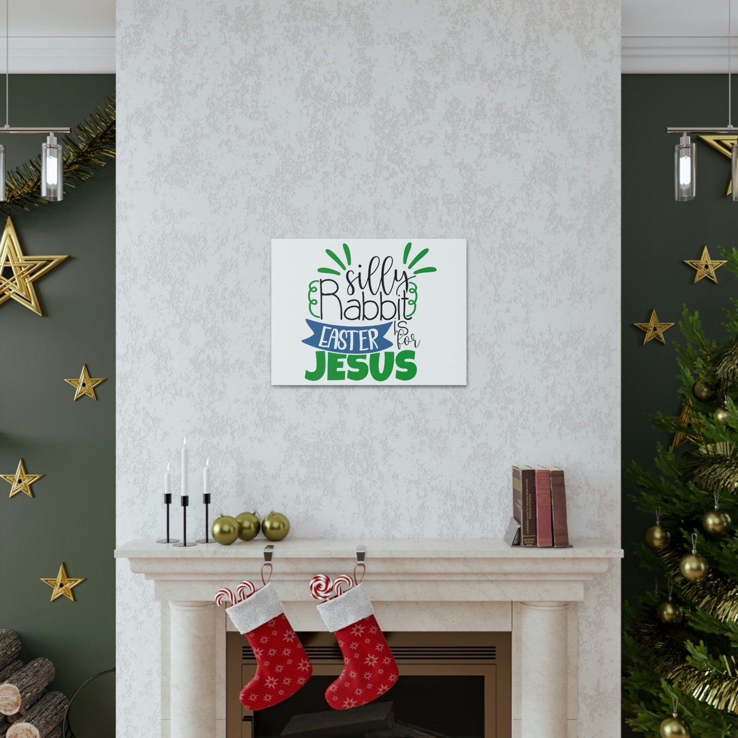 Scripture Walls Silly Rabbit, Easter Is For Jesus 1 Peter 1:3 Christian Wall Art Print Ready to Hang Unframed-Express Your Love Gifts