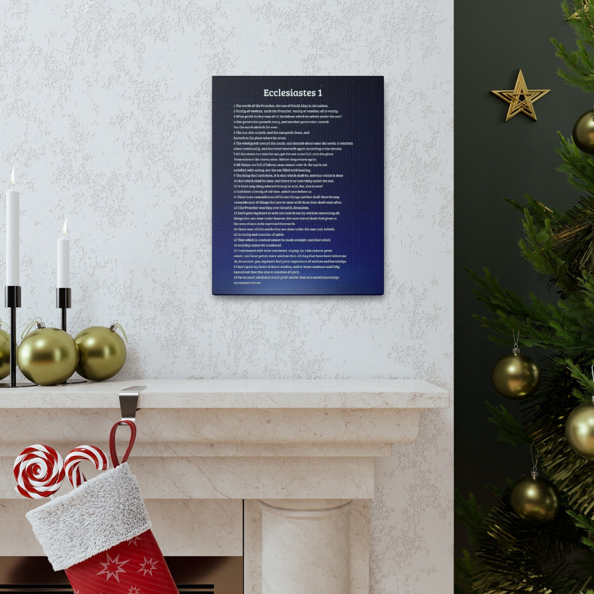 Scripture Walls Ecclesiastes 1 Chapter Sky Bible Canvas Christian Wall Art Ready to Hang Unframed-Express Your Love Gifts