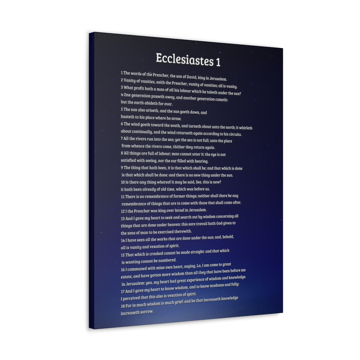 Scripture Walls Ecclesiastes 1 Chapter Sky Bible Canvas Christian Wall Art Ready to Hang Unframed-Express Your Love Gifts