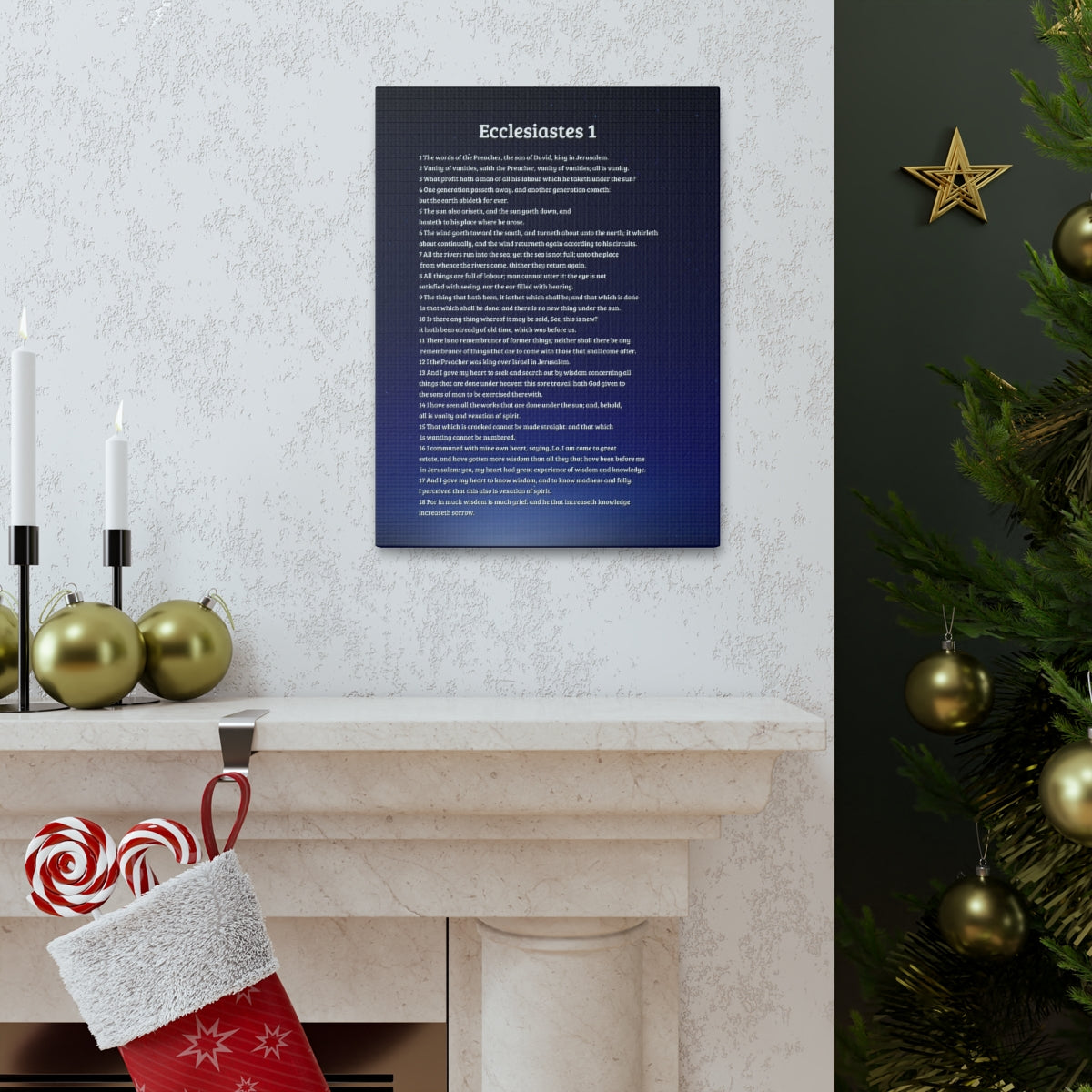 Scripture Walls Ecclesiastes 1 Chapter Sky Bible Canvas Christian Wall Art Ready to Hang Unframed-Express Your Love Gifts