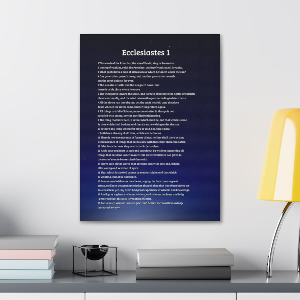 Scripture Walls Ecclesiastes 1 Chapter Sky Bible Canvas Christian Wall Art Ready to Hang Unframed-Express Your Love Gifts