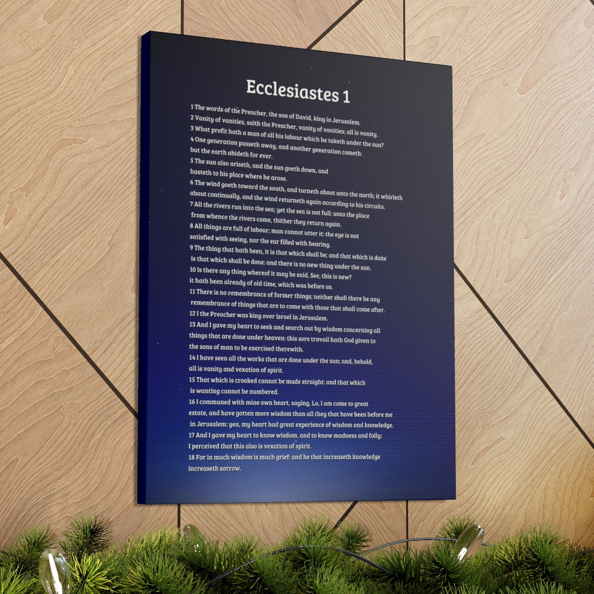 Scripture Walls Ecclesiastes 1 Chapter Sky Bible Canvas Christian Wall Art Ready to Hang Unframed-Express Your Love Gifts