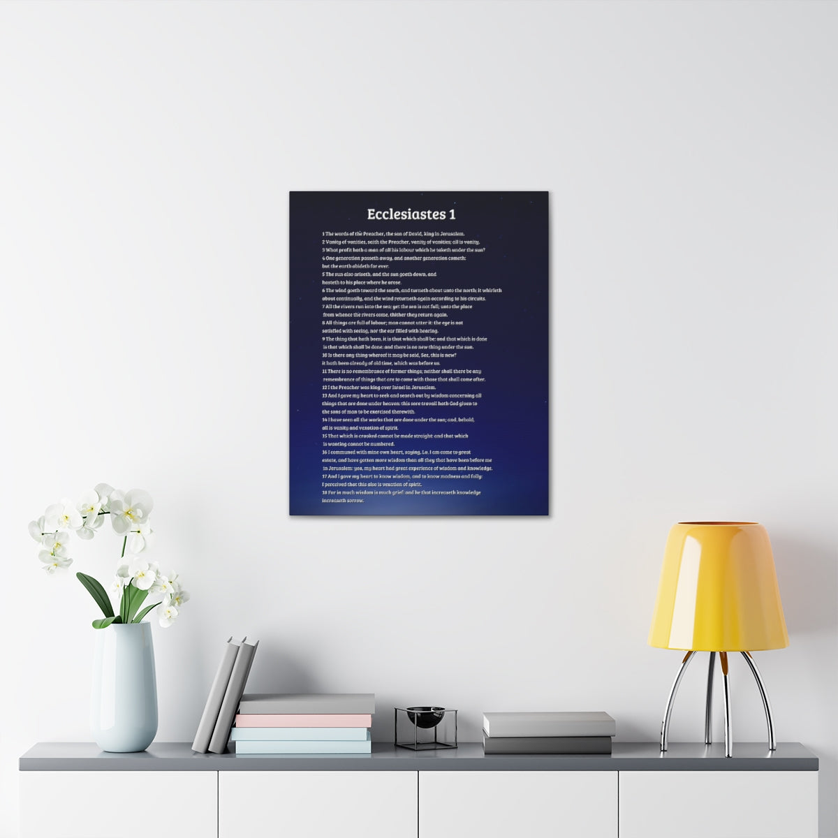 Scripture Walls Ecclesiastes 1 Chapter Sky Bible Canvas Christian Wall Art Ready to Hang Unframed-Express Your Love Gifts