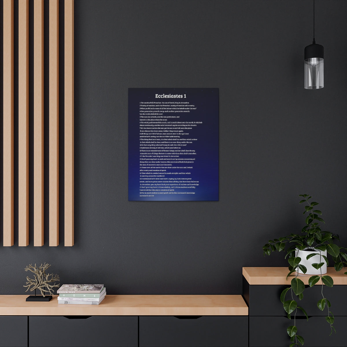 Scripture Walls Ecclesiastes 1 Chapter Sky Bible Canvas Christian Wall Art Ready to Hang Unframed-Express Your Love Gifts