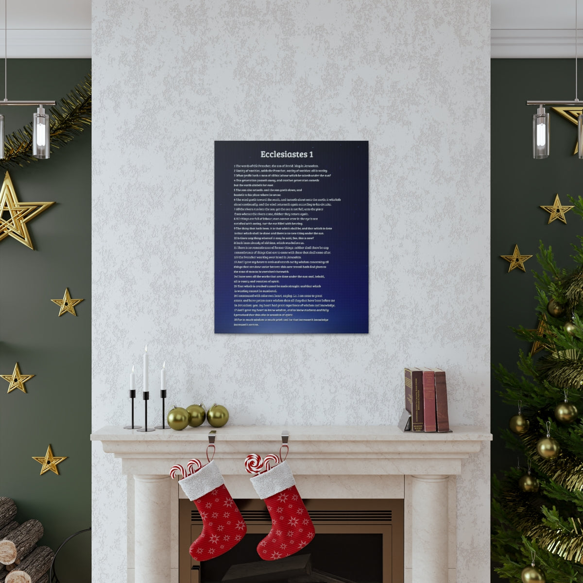 Scripture Walls Ecclesiastes 1 Chapter Sky Bible Canvas Christian Wall Art Ready to Hang Unframed-Express Your Love Gifts