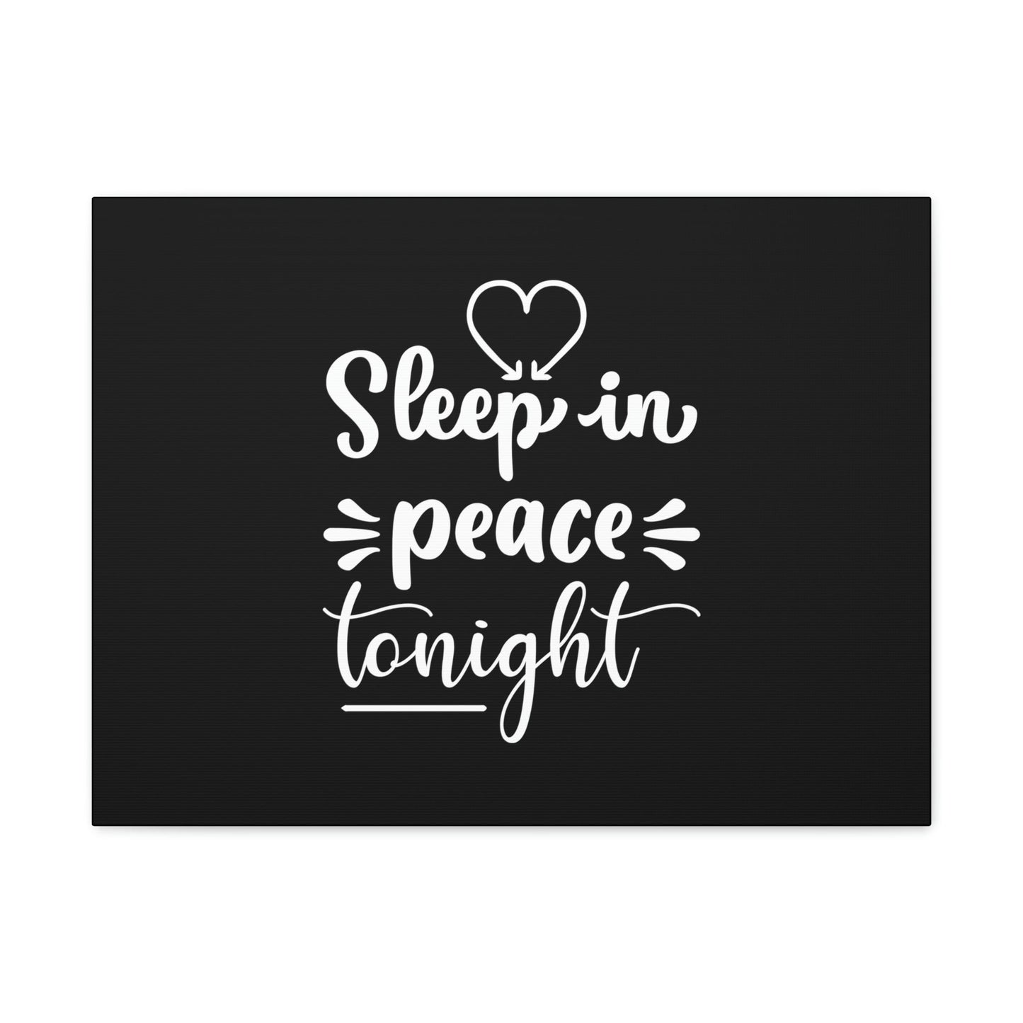 Sleep In Peace Tonight Psalm 4:8 White Christian Wall Art Bible Verse Print Ready to Hang Unframed-Express Your Love Gifts