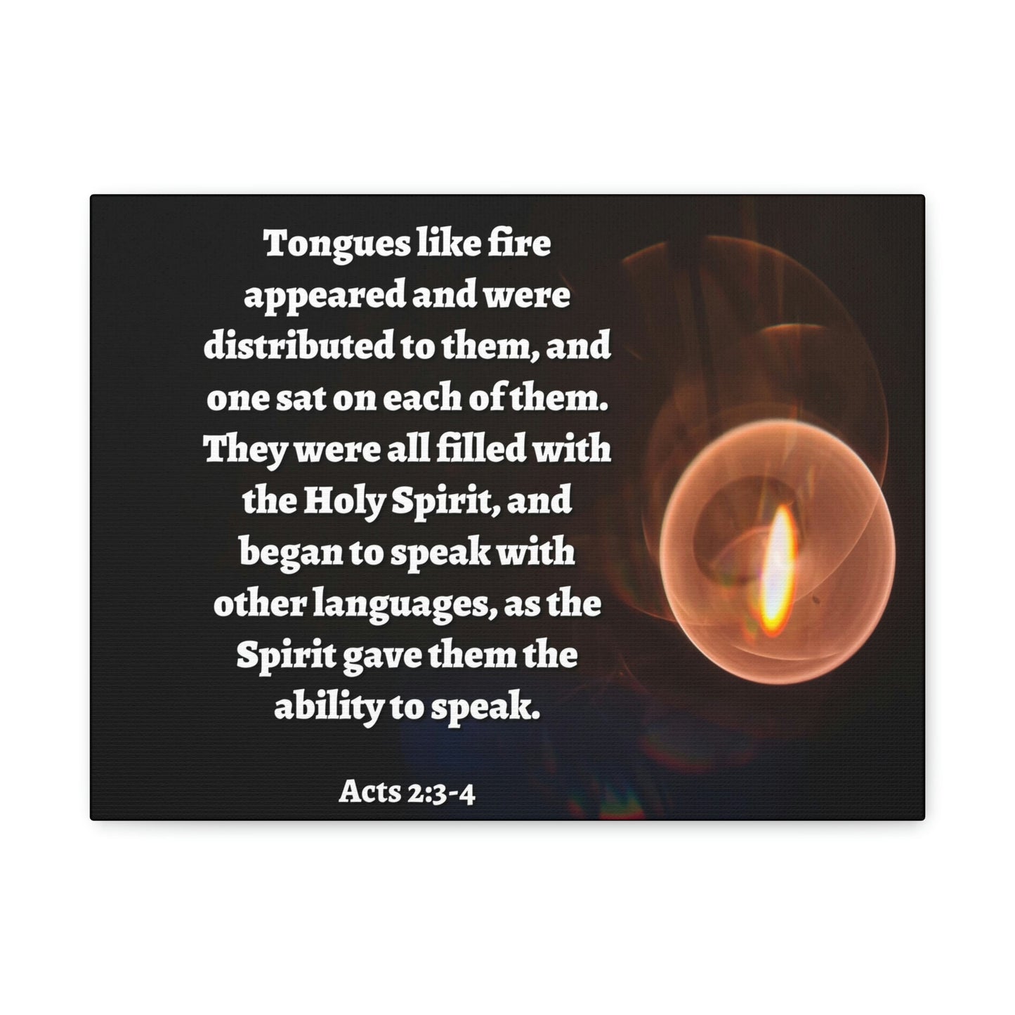Scripture Walls Spirit Gave Them Acts 2:3 Bible Verse Canvas Christian Wall Art Ready to Hang Unframed-Express Your Love Gifts