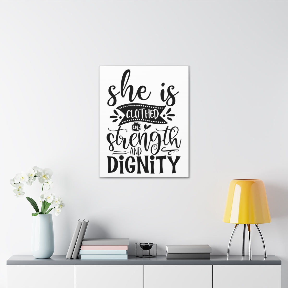 Scripture Walls Strength And Dignity Proverbs 31:25-31 Christian Wall Art Print Ready to Hang Unframed-Express Your Love Gifts