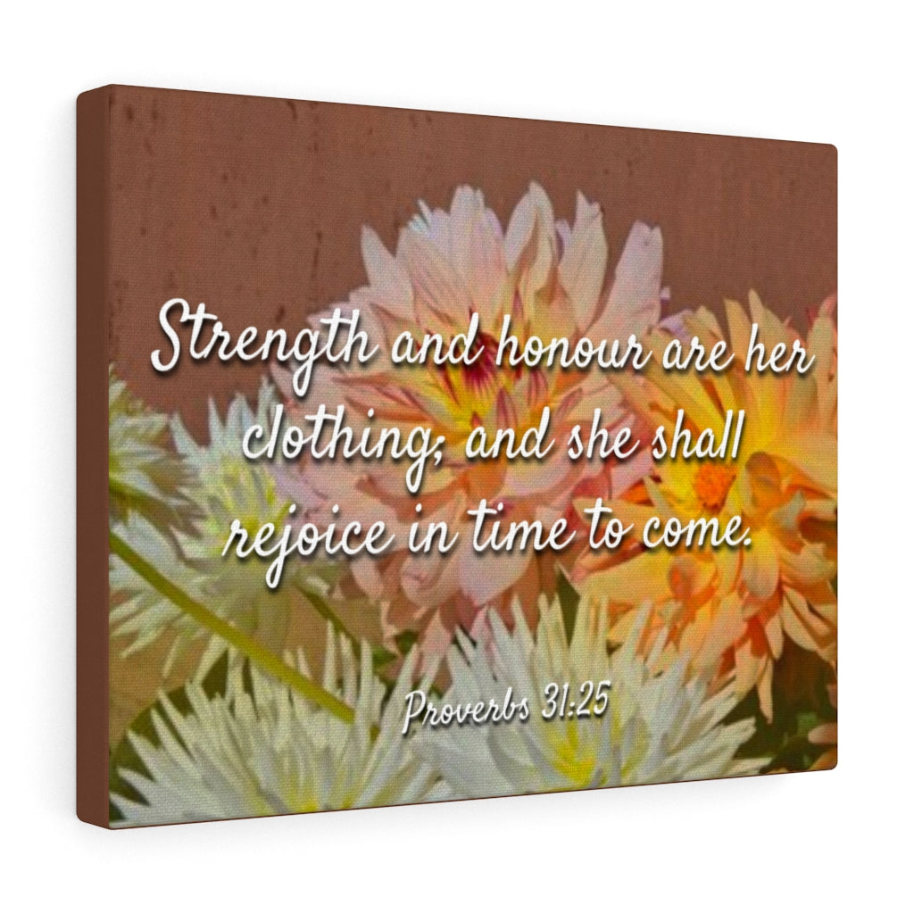 Strength And Honour Proverbs 31:25 Bible Verse Canvas Christian Wall Art Ready to Hang Unframed-Express Your Love Gifts