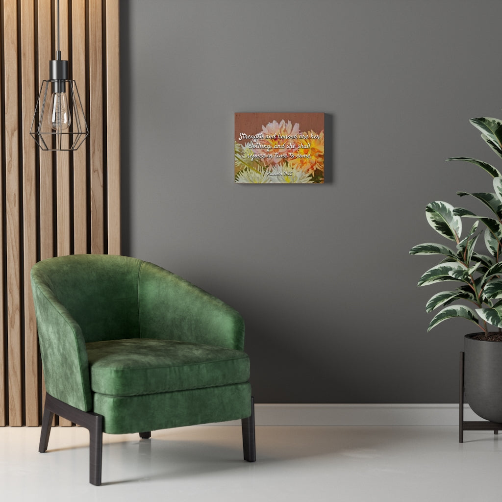 Strength And Honour Proverbs 31:25 Bible Verse Canvas Christian Wall Art Ready to Hang Unframed-Express Your Love Gifts