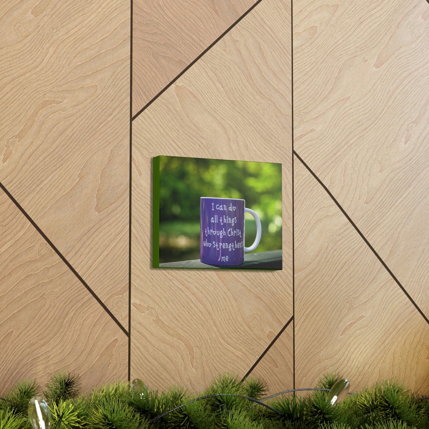 Strengthens Me Philippians 4:13 Purple Mug Christian Wall Art Bible Verse Print Ready to Hang Unframed-Express Your Love Gifts