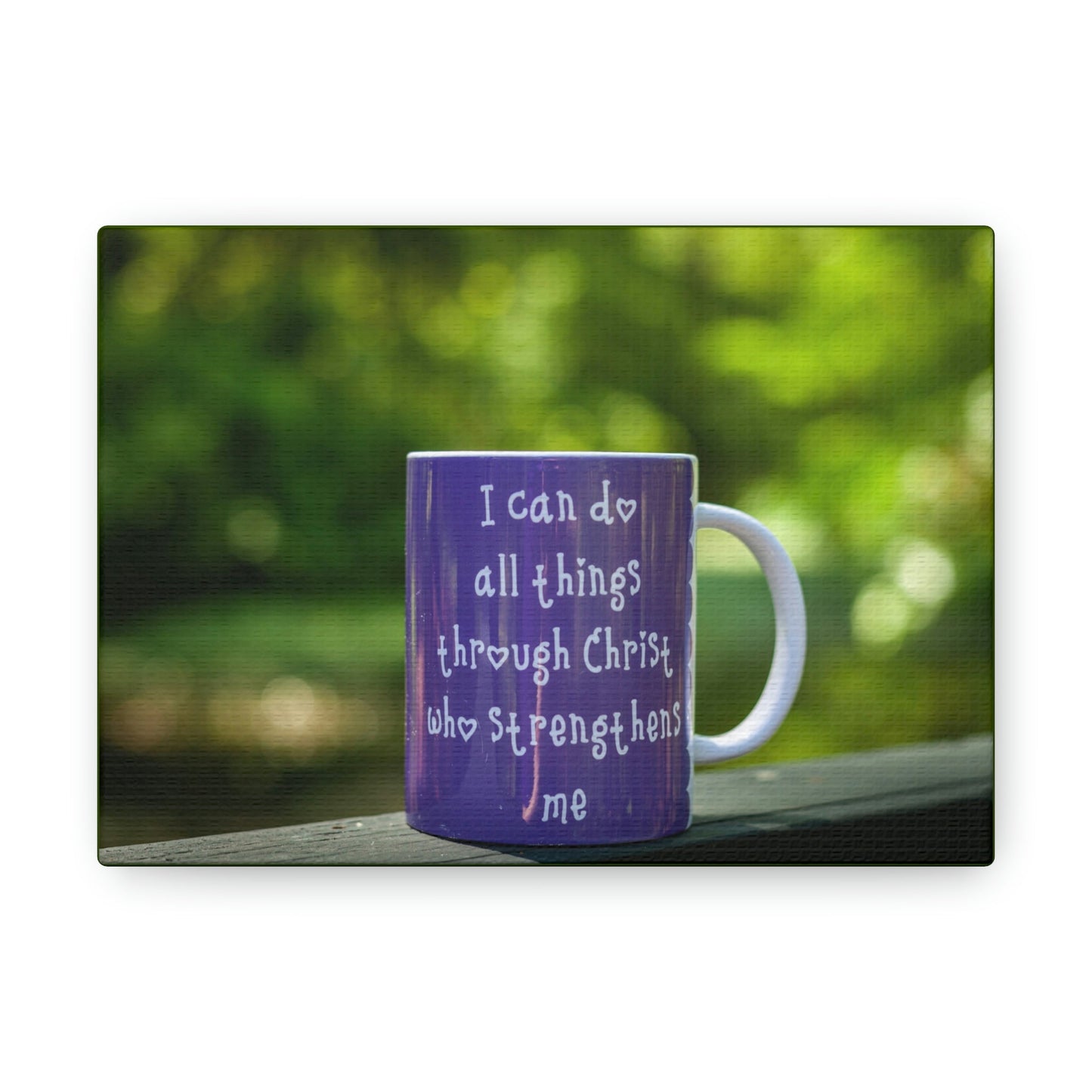 Strengthens Me Philippians 4:13 Purple Mug Christian Wall Art Bible Verse Print Ready to Hang Unframed-Express Your Love Gifts