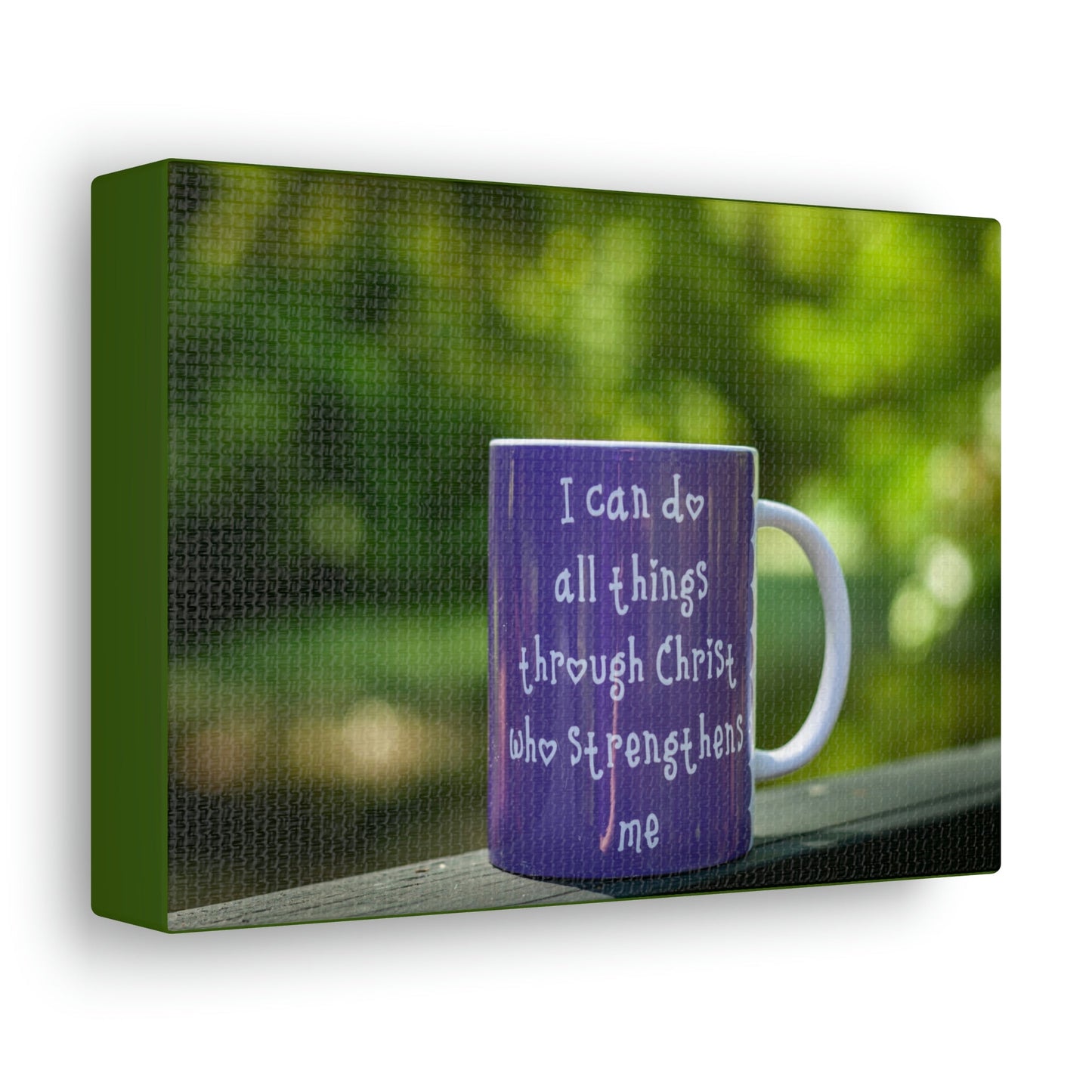 Strengthens Me Philippians 4:13 Purple Mug Christian Wall Art Bible Verse Print Ready to Hang Unframed-Express Your Love Gifts