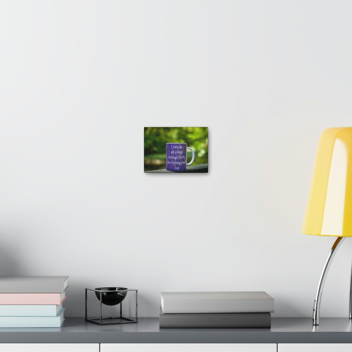 Strengthens Me Philippians 4:13 Purple Mug Christian Wall Art Bible Verse Print Ready to Hang Unframed-Express Your Love Gifts