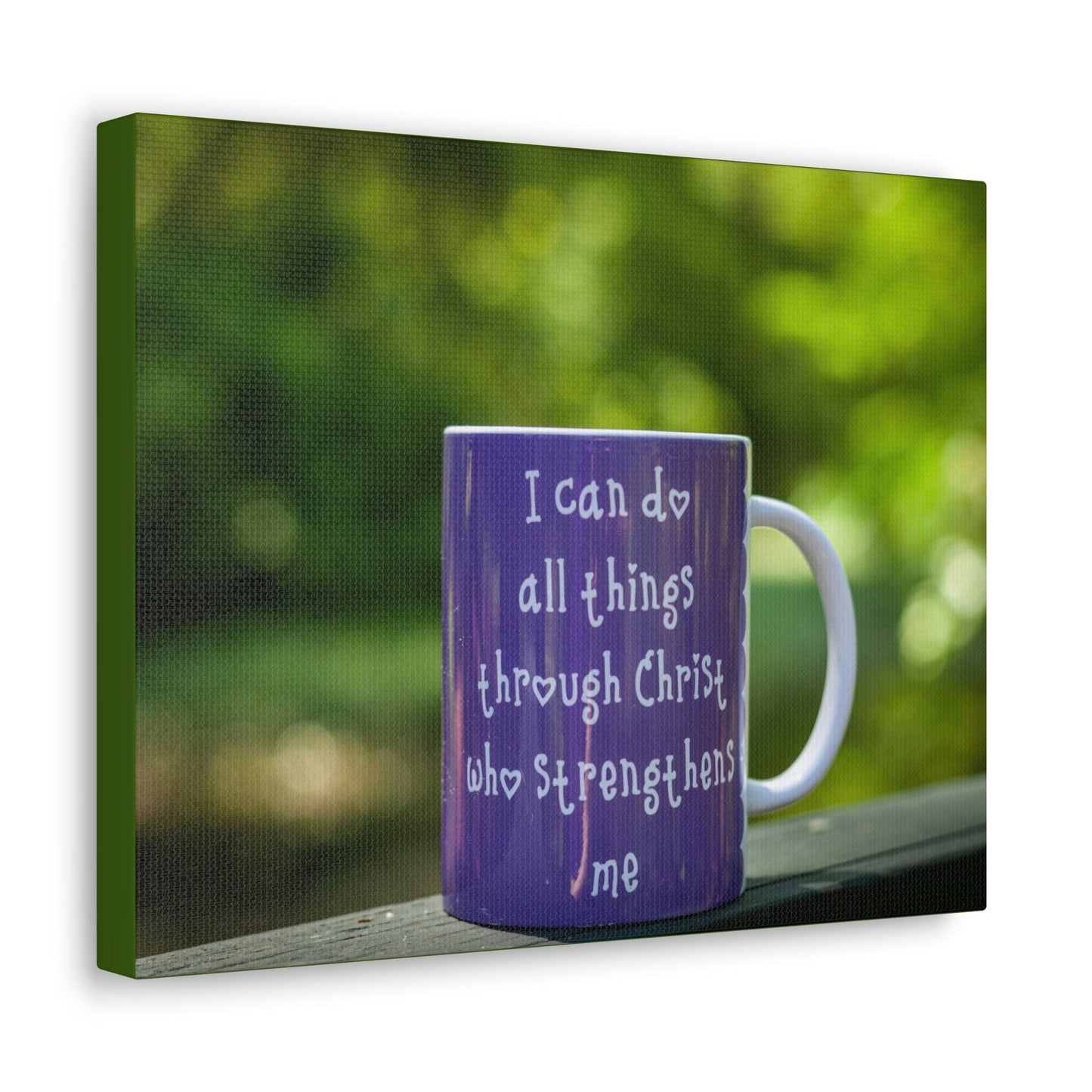 Strengthens Me Philippians 4:13 Purple Mug Christian Wall Art Bible Verse Print Ready to Hang Unframed-Express Your Love Gifts