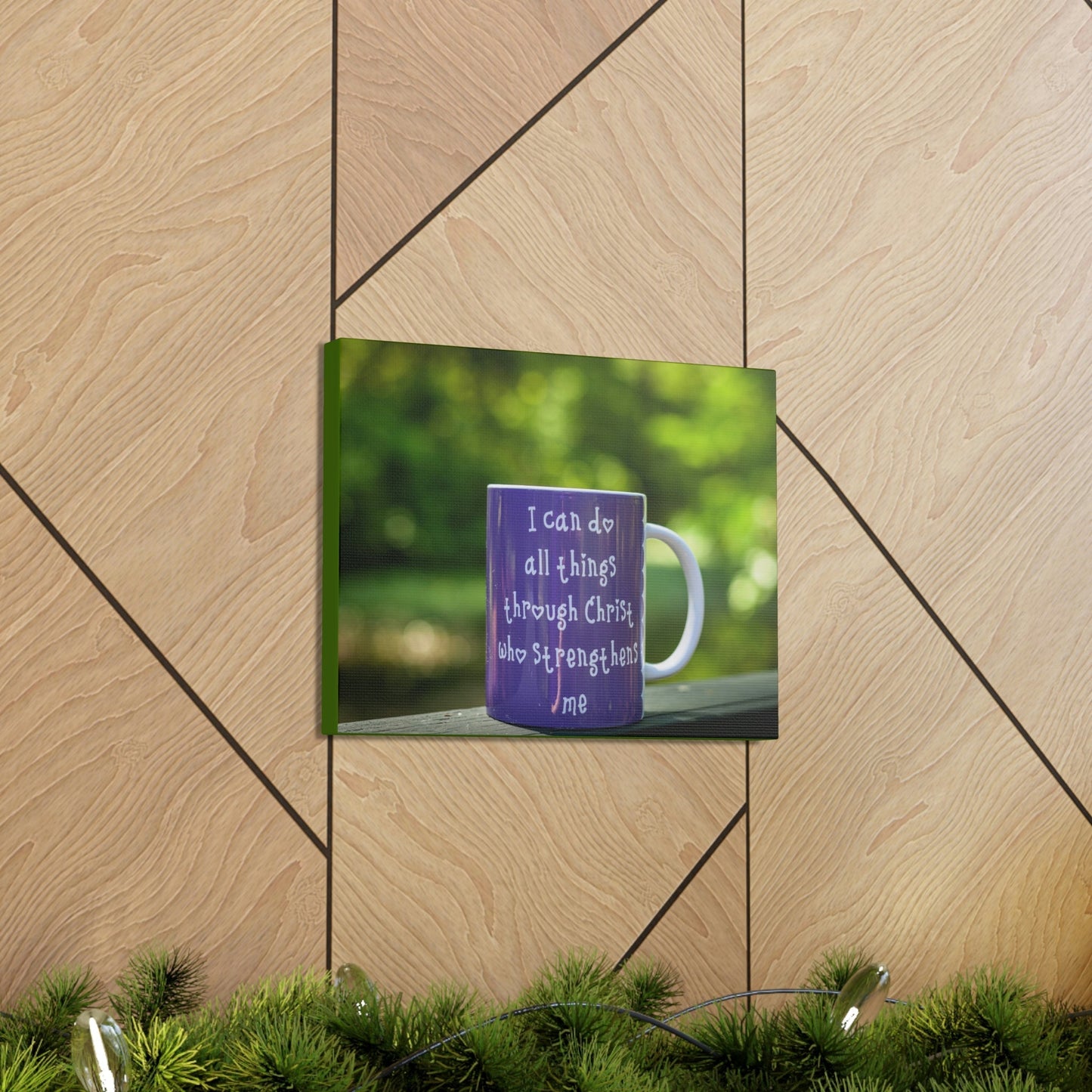 Strengthens Me Philippians 4:13 Purple Mug Christian Wall Art Bible Verse Print Ready to Hang Unframed-Express Your Love Gifts