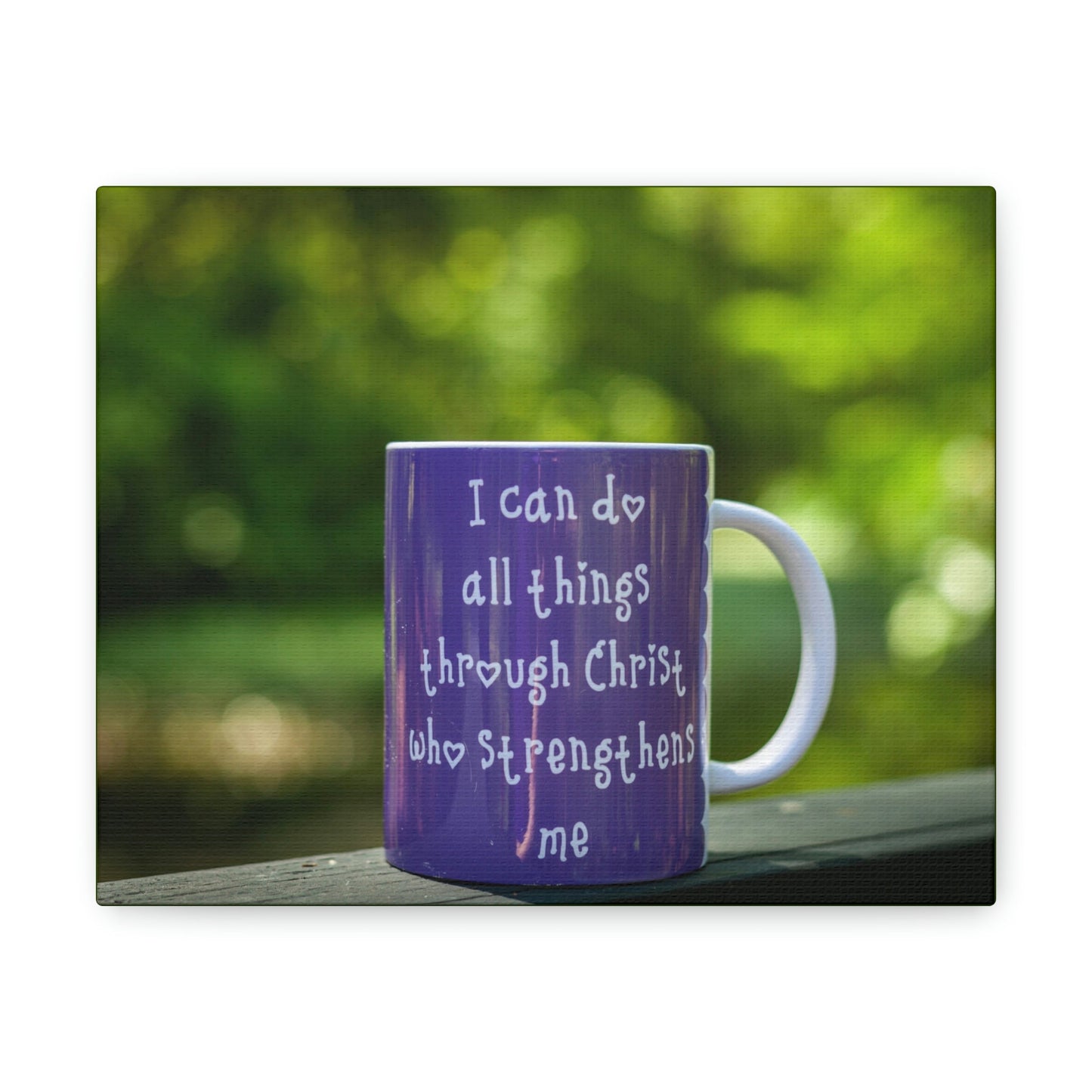 Strengthens Me Philippians 4:13 Purple Mug Christian Wall Art Bible Verse Print Ready to Hang Unframed-Express Your Love Gifts