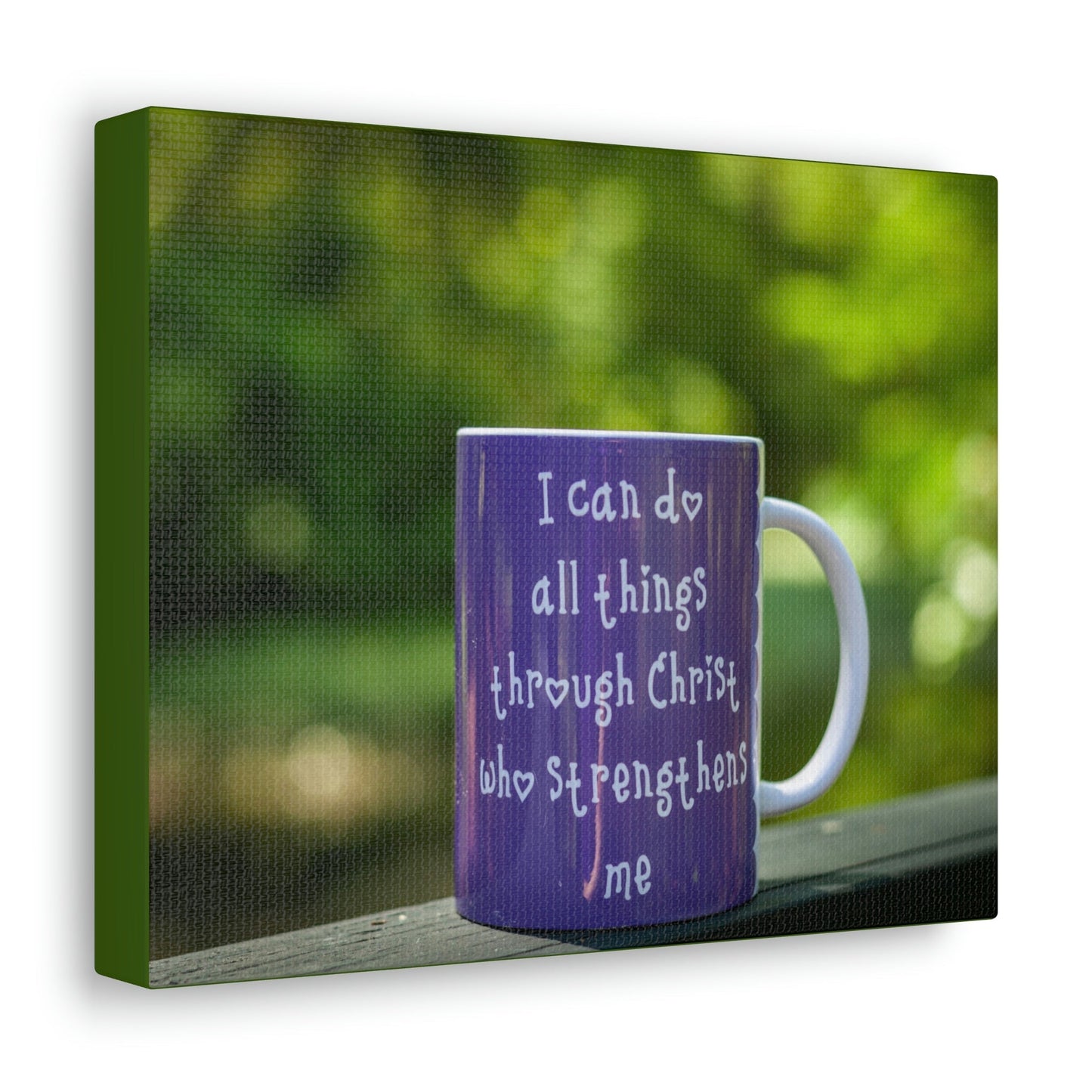 Strengthens Me Philippians 4:13 Purple Mug Christian Wall Art Bible Verse Print Ready to Hang Unframed-Express Your Love Gifts
