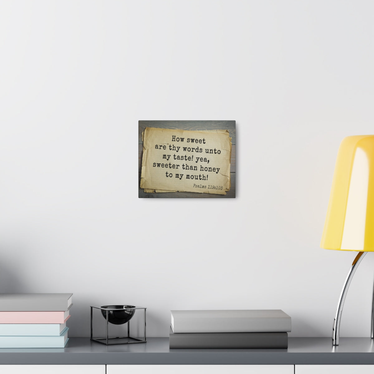 Scripture Walls Sweeter Than Honey Psalms 119:103 Bible Verse Canvas Christian Wall Art Bible Verse Print Ready To Hang Unframed-Express Your Love Gifts