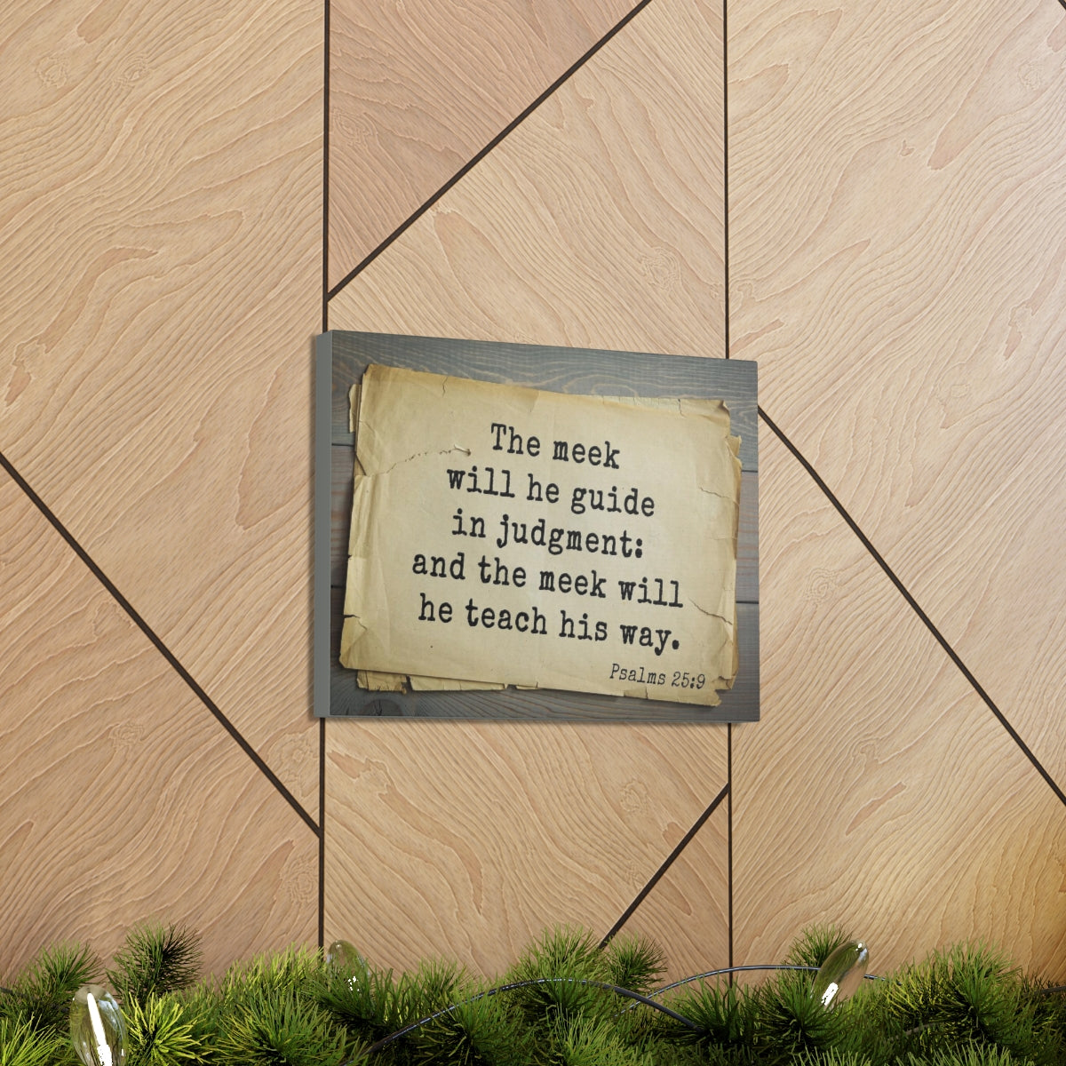 Scripture Walls Teach His Way Psalms 25:9 Bible Verse Canvas Christian Wall Art Bible Verse Print Ready To Hang Unframed-Express Your Love Gifts