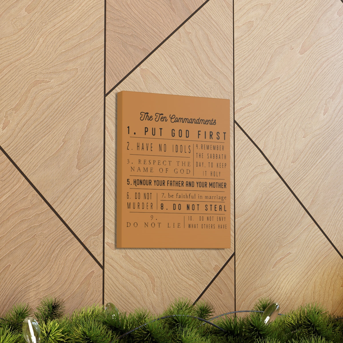Scripture Walls Ten Commandments Exodus 20:2-17 Christian Wall Art Print Ready to Hang Unframed-Express Your Love Gifts