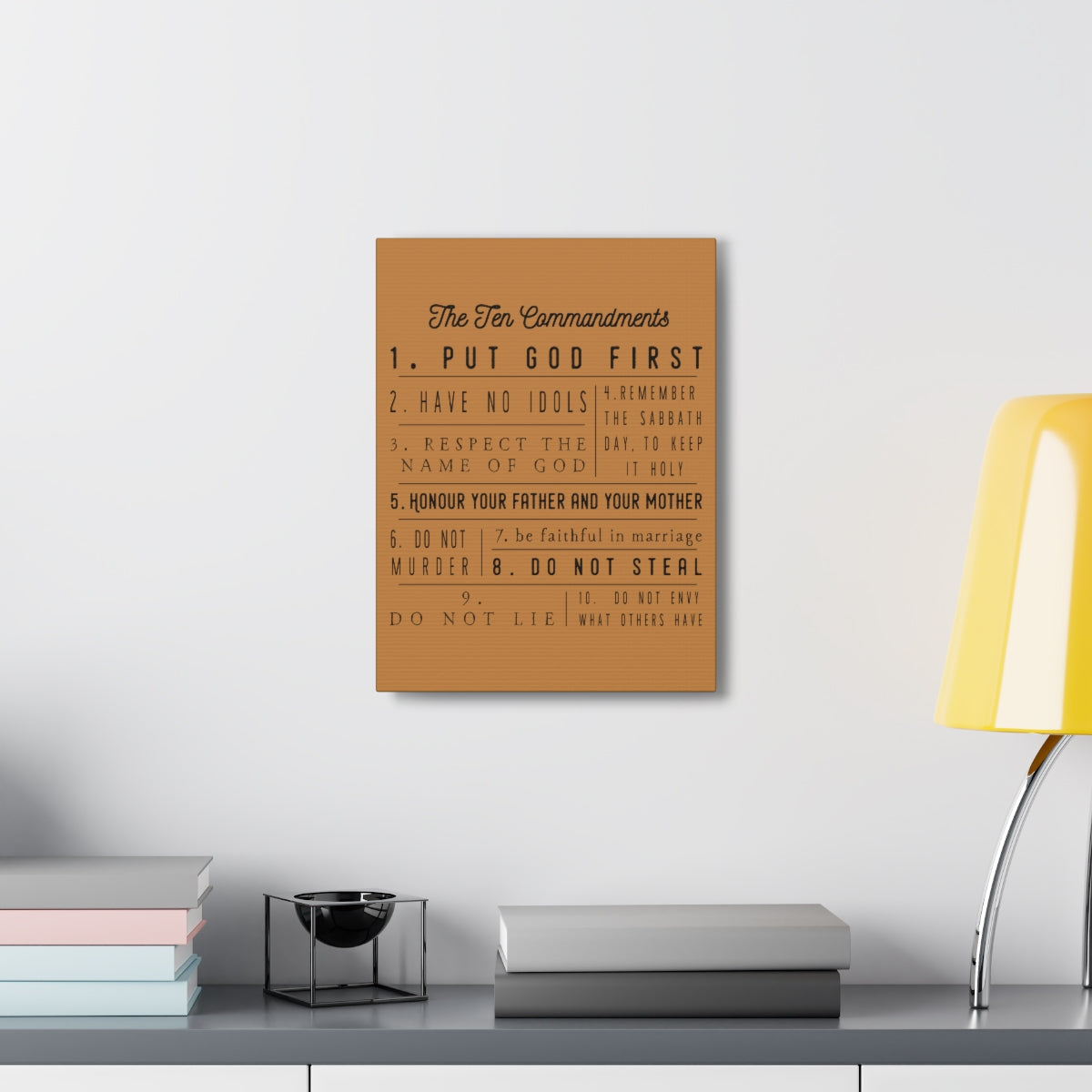 Scripture Walls Ten Commandments Exodus 20:2-17 Christian Wall Art Print Ready to Hang Unframed-Express Your Love Gifts