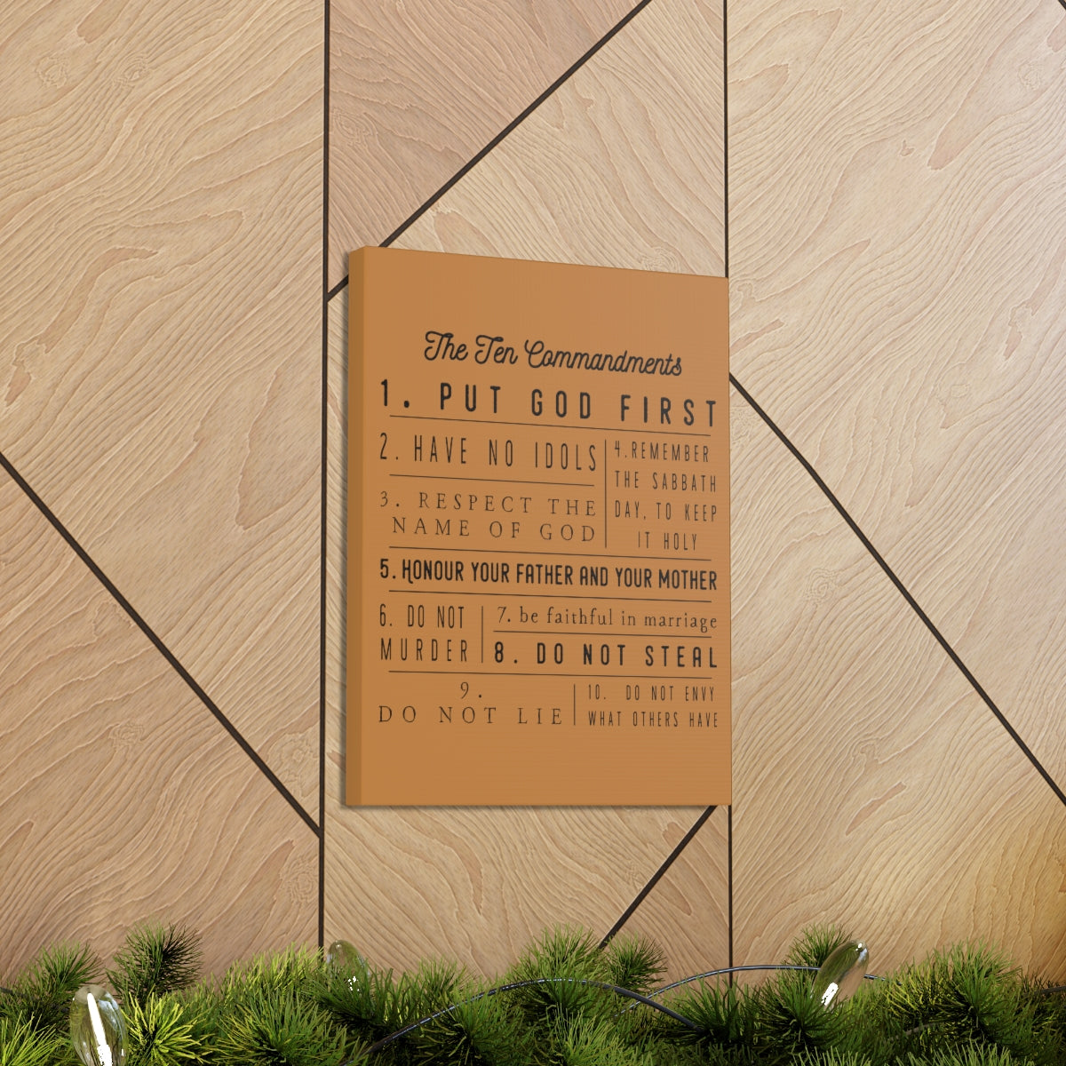 Scripture Walls Ten Commandments Exodus 20:2-17 Christian Wall Art Print Ready to Hang Unframed-Express Your Love Gifts
