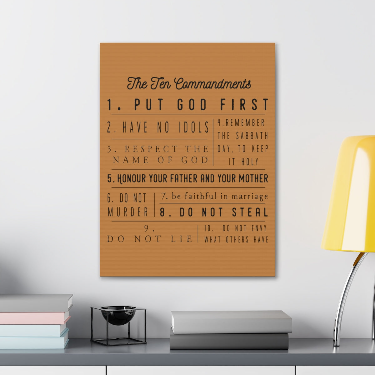 Scripture Walls Ten Commandments Exodus 20:2-17 Christian Wall Art Print Ready to Hang Unframed-Express Your Love Gifts