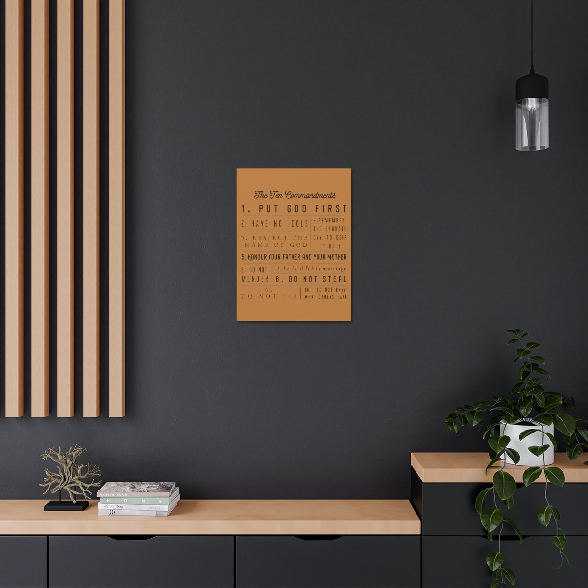 Scripture Walls Ten Commandments Exodus 20:2-17 Christian Wall Art Print Ready to Hang Unframed-Express Your Love Gifts
