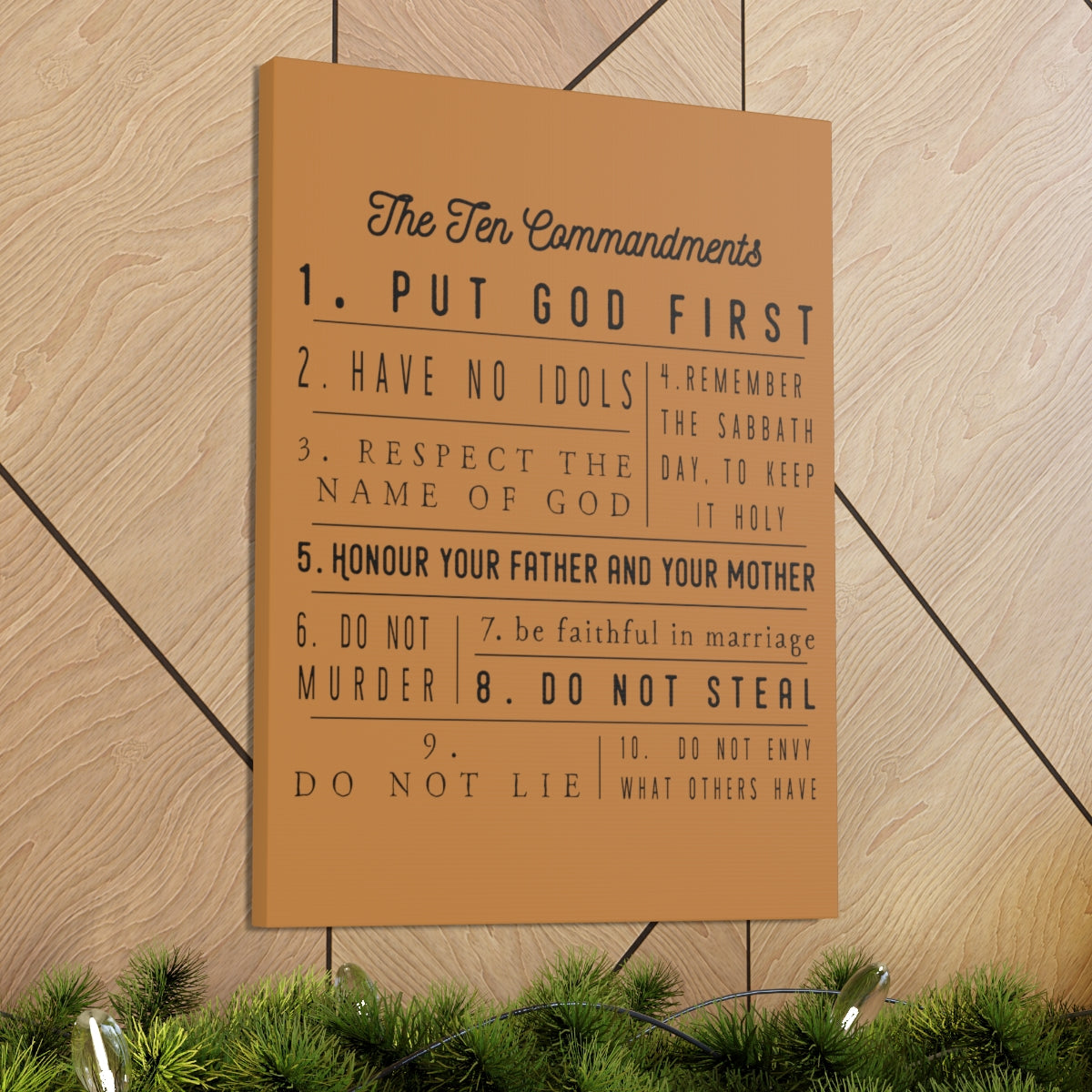 Scripture Walls Ten Commandments Exodus 20:2-17 Christian Wall Art Print Ready to Hang Unframed-Express Your Love Gifts