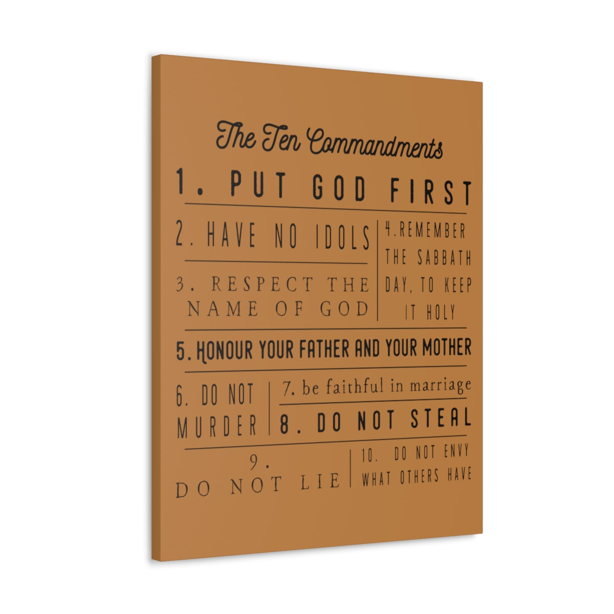 Scripture Walls Ten Commandments Exodus 20:2-17 Christian Wall Art Print Ready to Hang Unframed-Express Your Love Gifts