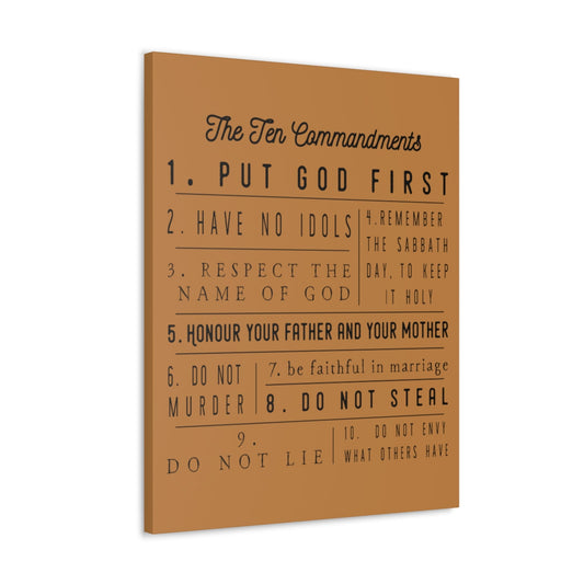 Scripture Walls Ten Commandments Exodus 20:2-17 Christian Wall Art Print Ready to Hang Unframed-Express Your Love Gifts