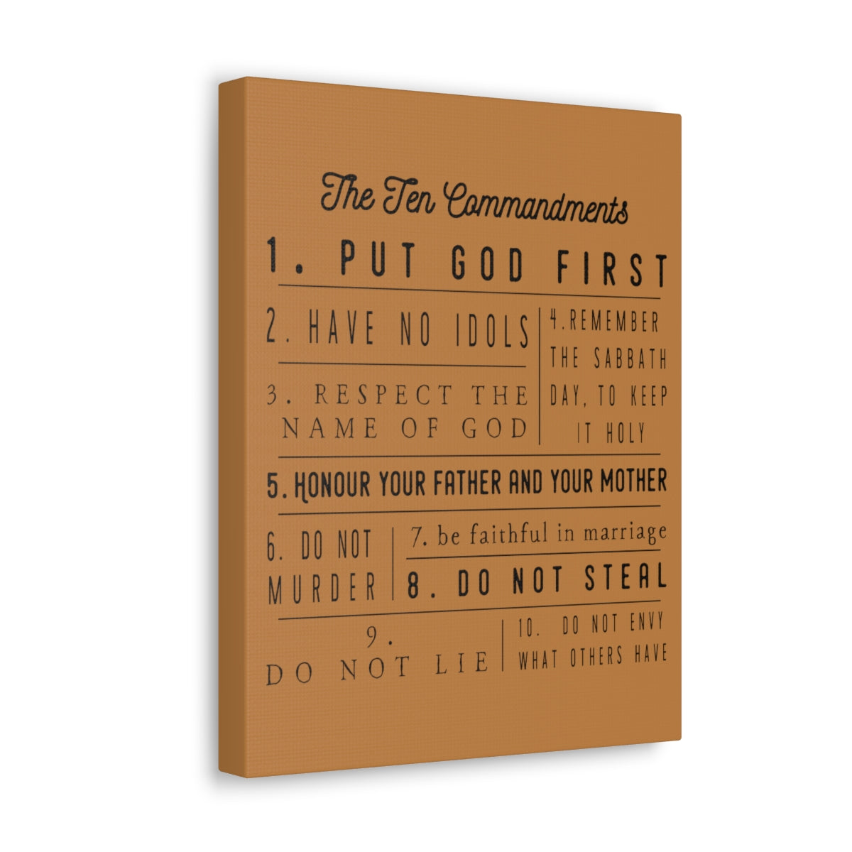 Scripture Walls Ten Commandments Exodus 20:2-17 Christian Wall Art Print Ready to Hang Unframed-Express Your Love Gifts