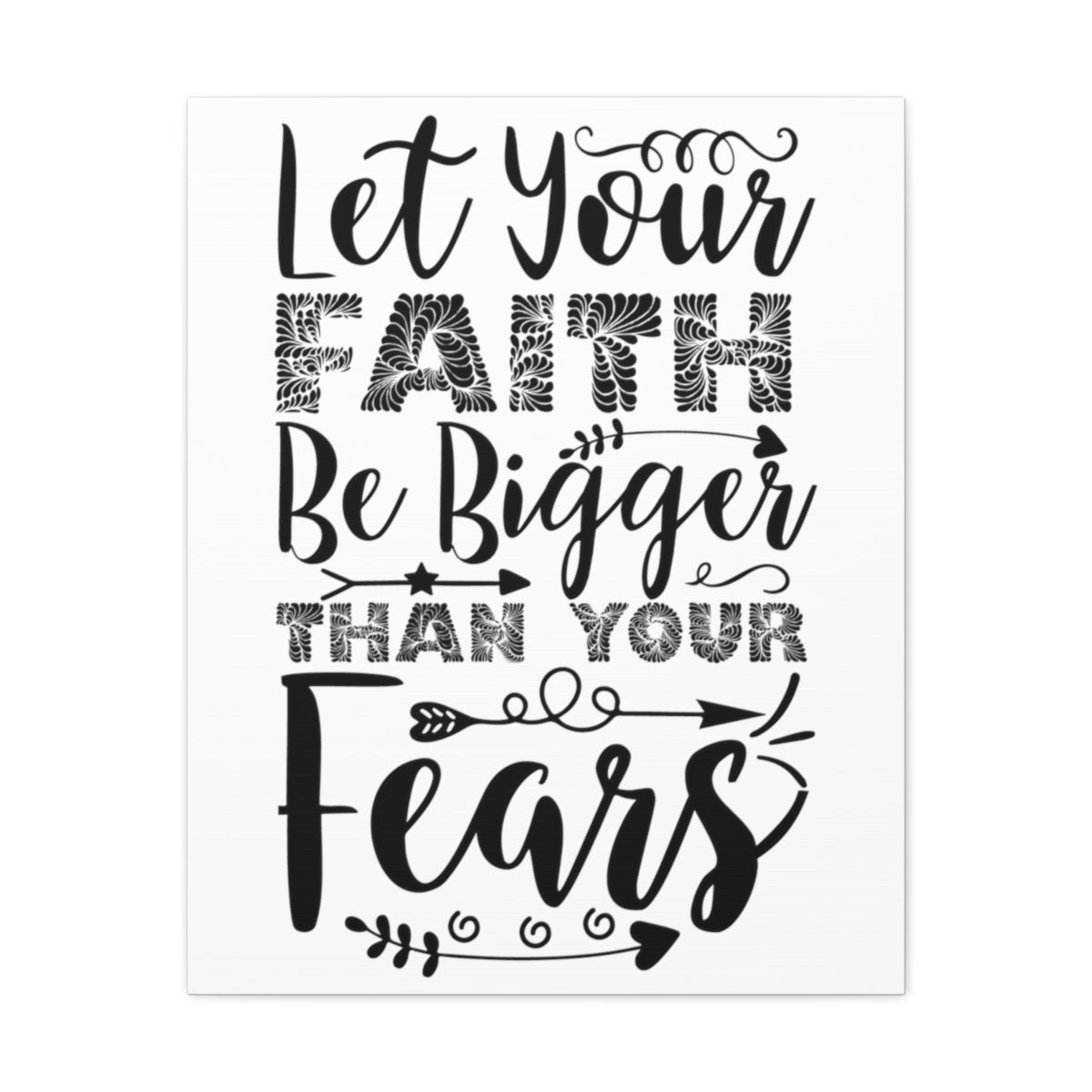 Than Your Fears Hebrews 13:6 Christian Wall Art Print Ready to Hang Unframed-Express Your Love Gifts