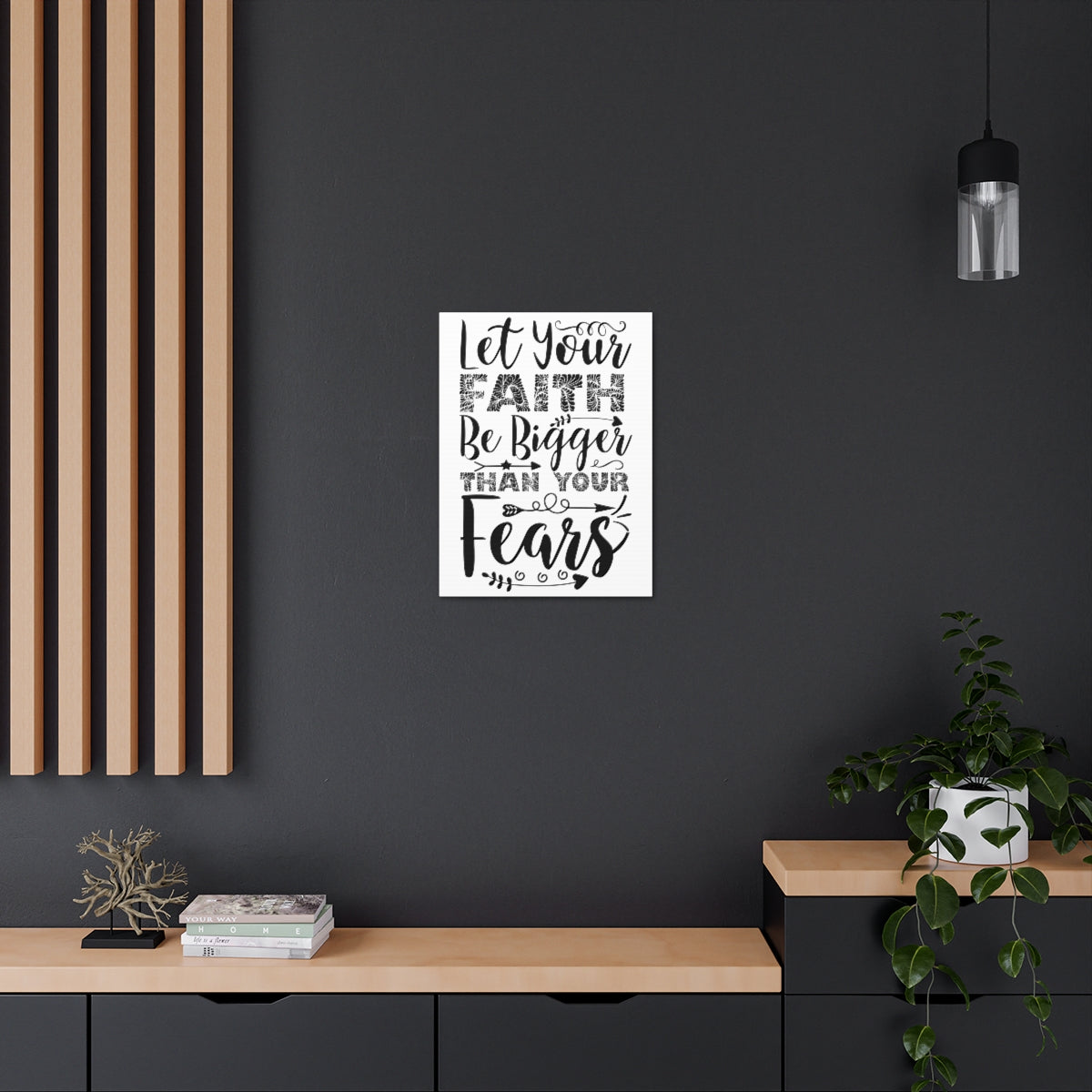 Scripture Walls Than Your Fears Hebrews 13:6 Christian Wall Art Print Ready to Hang Unframed-Express Your Love Gifts