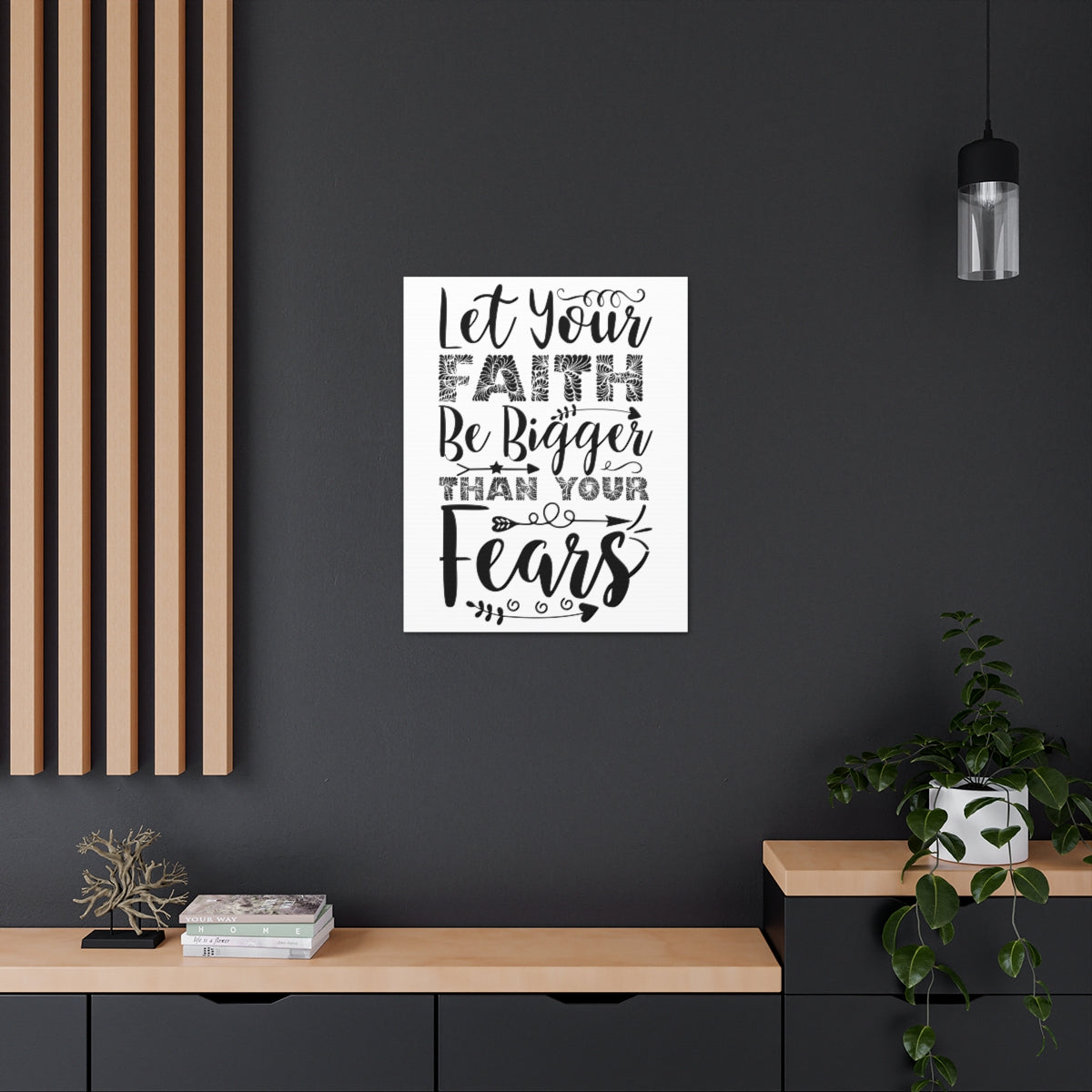 Scripture Walls Than Your Fears Hebrews 13:6 Christian Wall Art Print Ready to Hang Unframed-Express Your Love Gifts