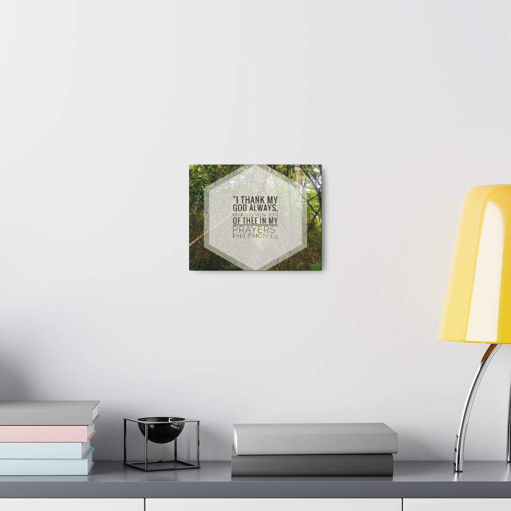 Thank My God Always Philemon 1:4 Bible Verse Canvas Christian Wall Art Ready to Hang Unframed-Express Your Love Gifts
