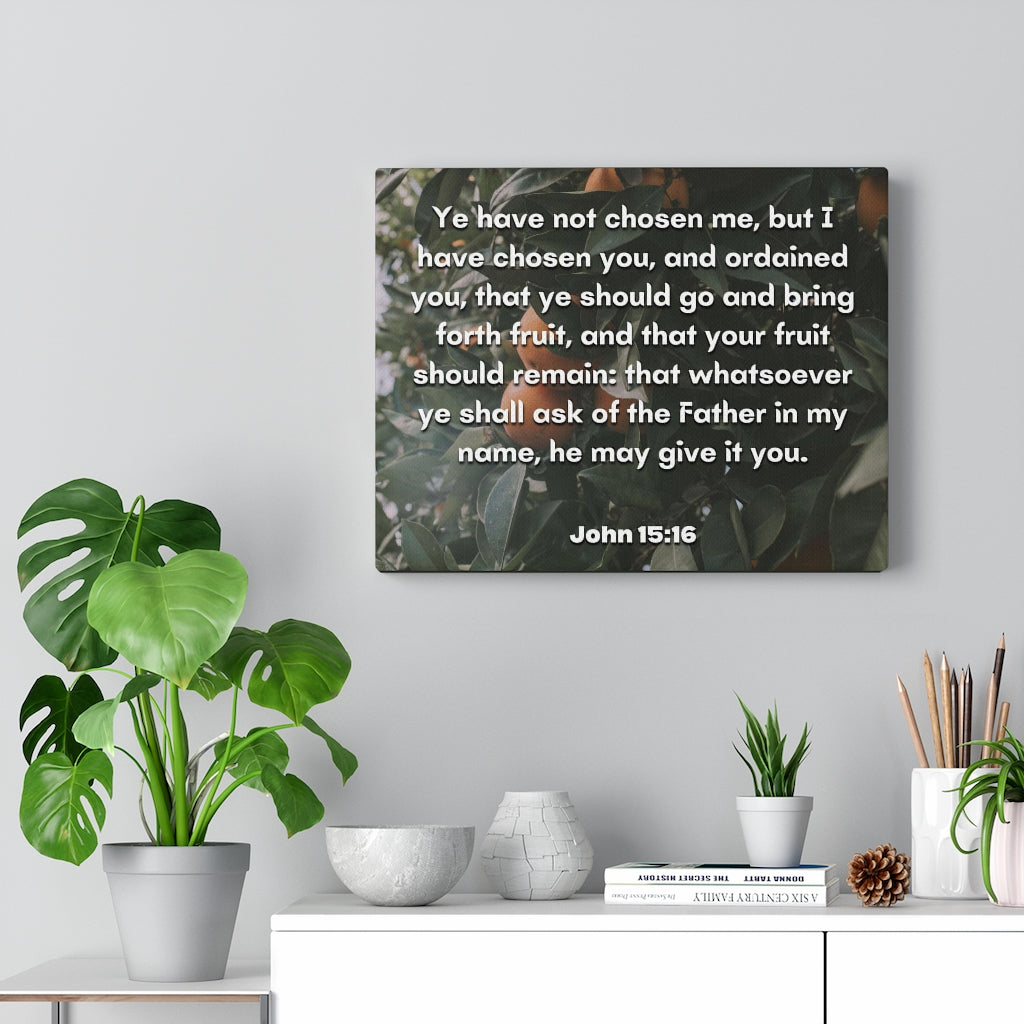 The Father John 15:16 Bible Verse Canvas Christian Wall Art Ready to Hang Unframed-Express Your Love Gifts